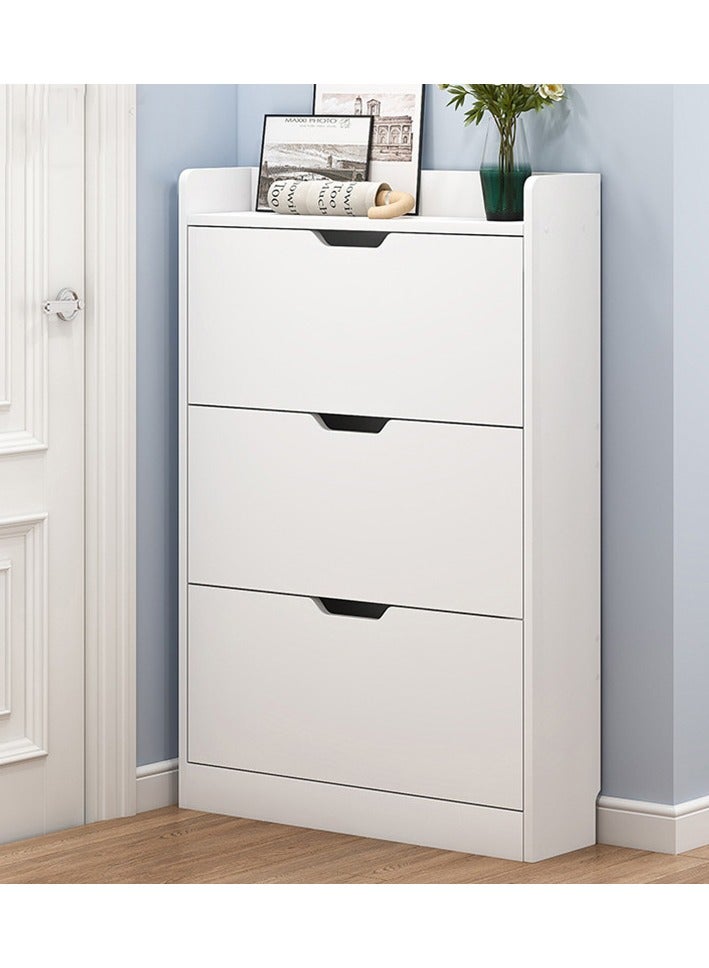 CityRiya-Long Shoe Cabinet, Shoe Rack, Shoe Shelf, Shoe Storage Cabinet with 3 Flip Drawers, 78*17*110cm Entryway Shoe Organizer Cabinet, Shoe Rack Shelf Shoe Stand Holder Storage Organizer for Hallway Bedroom（XG78） - Image 5