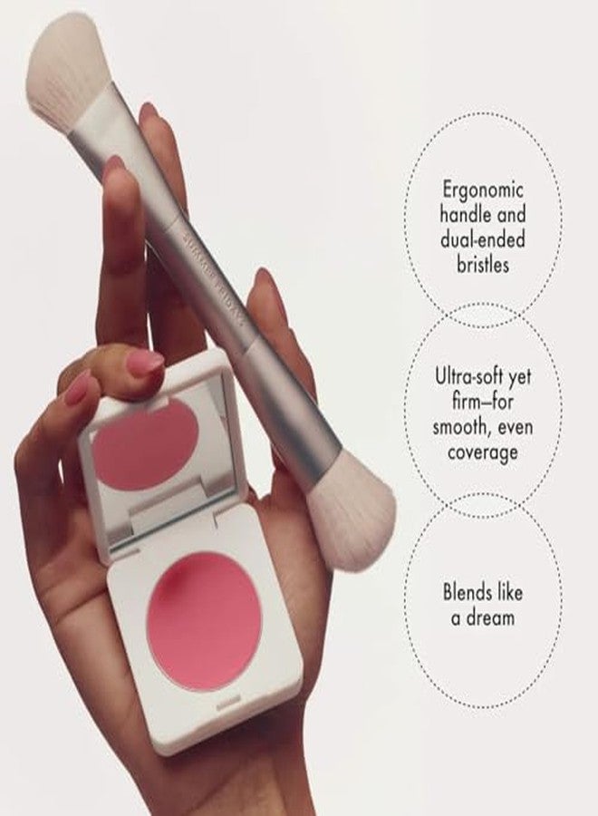 Summer Fridays Dewy Berry Cheek Essentials Set - Blush Butter Balm Berry Spritz (0.14 Oz), The Blush Brush (1 Count), Hydrating Cream Color + Seamless Blending for a Natural Finish - Image 3