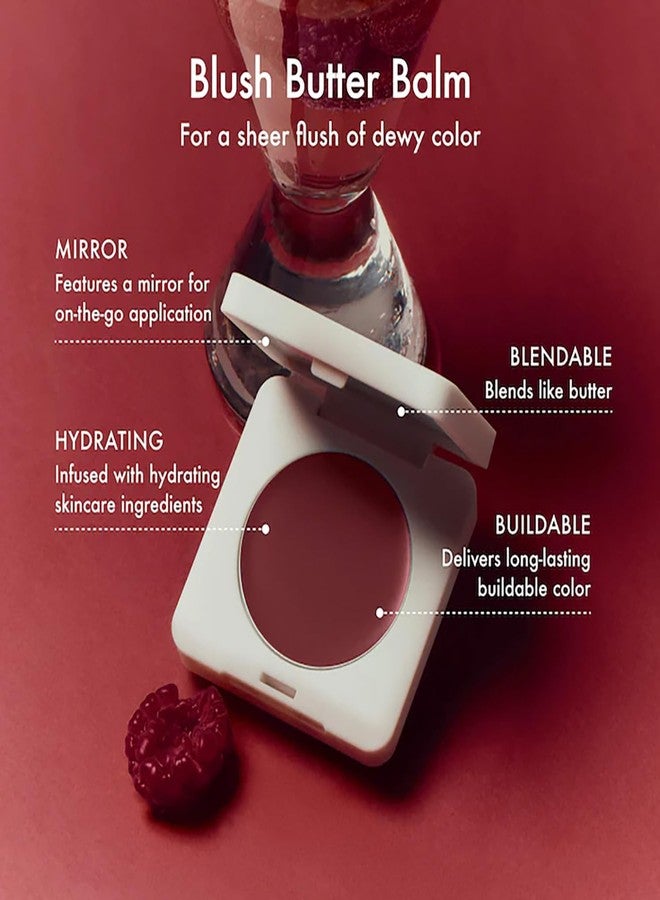 Summer Fridays Dewy Berry Cheek Essentials Set - Blush Butter Balm Berry Spritz (0.14 Oz), The Blush Brush (1 Count), Hydrating Cream Color + Seamless Blending for a Natural Finish - Image 5