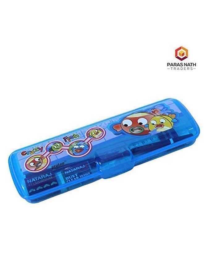 LUCID...We Build Relations LUCID...We Build Relations Pencil Case Set( Pack Of 6) For School Use With Branded Stationery For Return Gift Purpose With Complementary Gift Wrap,Plastic,Multicolor, Kids  - Image 4
