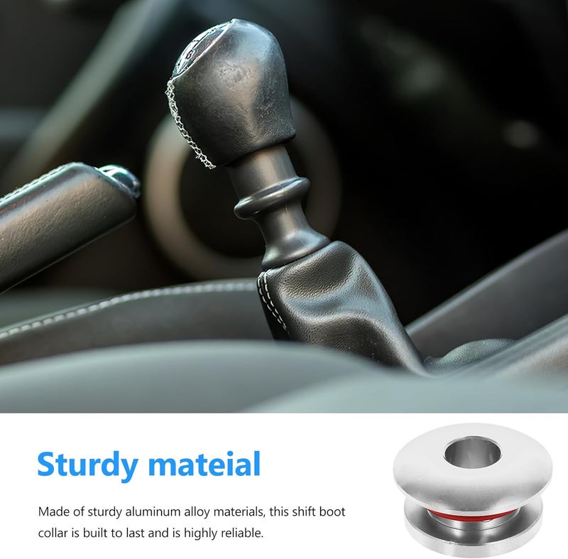 Alasum Shift Knob Adapter and Boot Retainer, Silver Gear Shifter Limiter with Shifting Head Buckle, Compatible with Manual Transmission Cars, Automotive Interior Accessories - Image 3