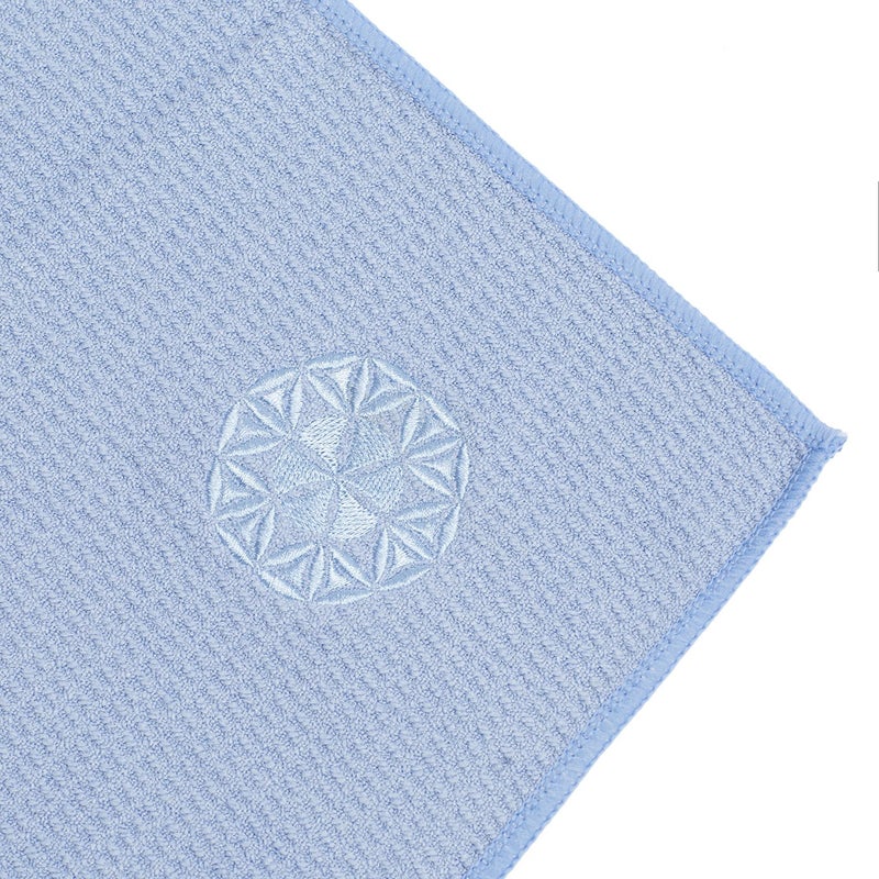 Shandali Stickyfiber Hot Yoga Towel - Silicone Backed Yoga Mat-Sized, Absorbent, Non-Slip, 24" x 72" Bikram, Gym, and Pilates - (Blue, Standard) - Image 4