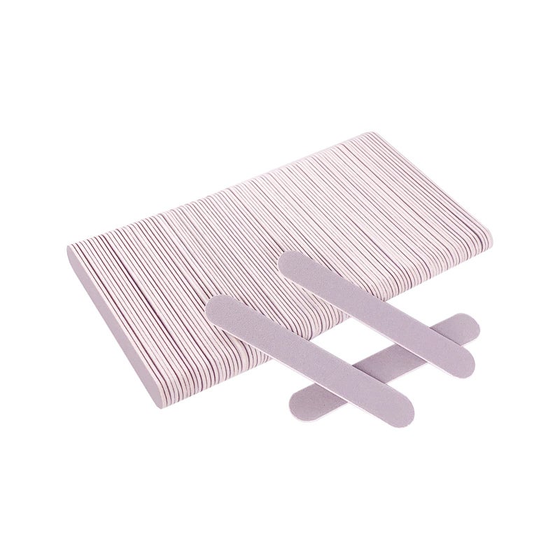 GigaGround Mini Nail Files Bulk (100 Pcs), Double Sided Emery Board Nail File for Nature Nails, Manicure Tool Set Disposable Colorful Nail File for Home Salon Use Travel Size Men Women Kids Wood Board - Image 1