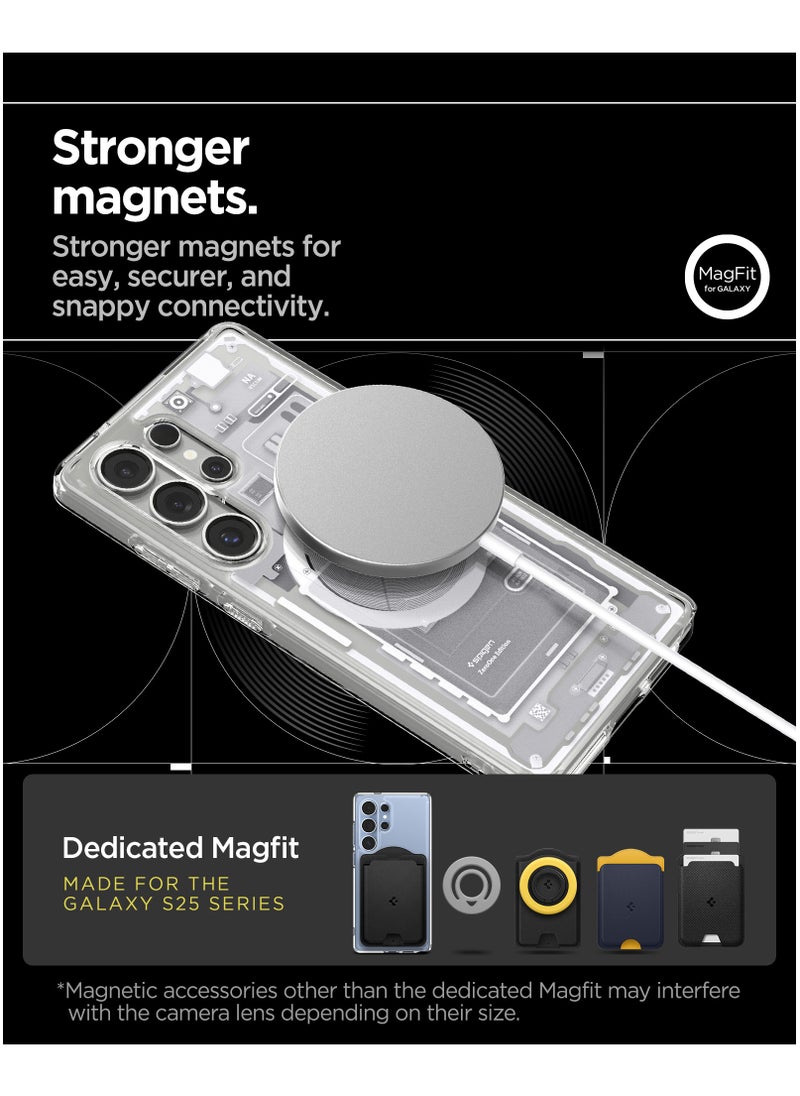 Spigen - Ultra Hybrid MagFit for Samsung Galaxy S25 ULTRA Case Cover with MagSafe (2025) - Zero One White - Image 1