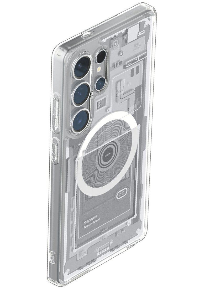 Spigen - Ultra Hybrid MagFit for Samsung Galaxy S25 ULTRA Case Cover with MagSafe (2025) - Zero One White - Image 1