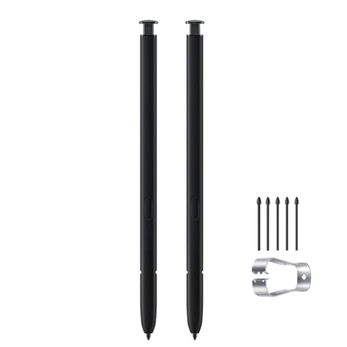 Qenw 2PCS Galaxy S23 Ultra S Pen (Without Bluetooth) Replacement Compatible Galaxy S23 Ultra Stylus Pen + Replacement Tips/Nibs (Black) - Image 1