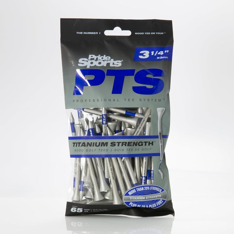 PrideSports PTS Titanium Strength Wooden Golf Tees | 65 Count, 2-3/4 Inch | 8% Thicker Shaft for More Durability - Image 2