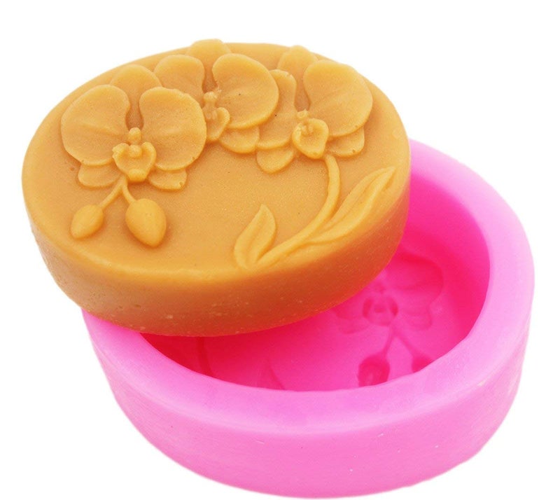Longzang Butterfly Orchid Silicone Mold for Soap Making Flower Candle Mold for Chocolate Candy Silicone Molds for Soaps Bombs Baking Fondant - Image 1