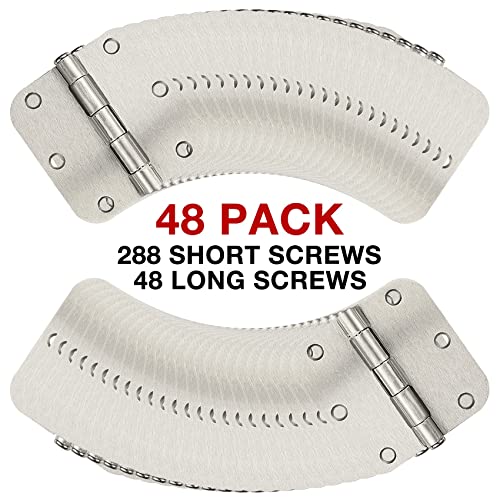 TDCHINGES 48 Pack Interior Door Hinges Brushed Nickel 3.5 Inch x 3 1/2" Rounded 5/8" Radius 3 ½"Satin Iron Bifold Residential Hinge for French Style Slab Single/Double Doors Hardware Kit Living/Bed Room - Image 5