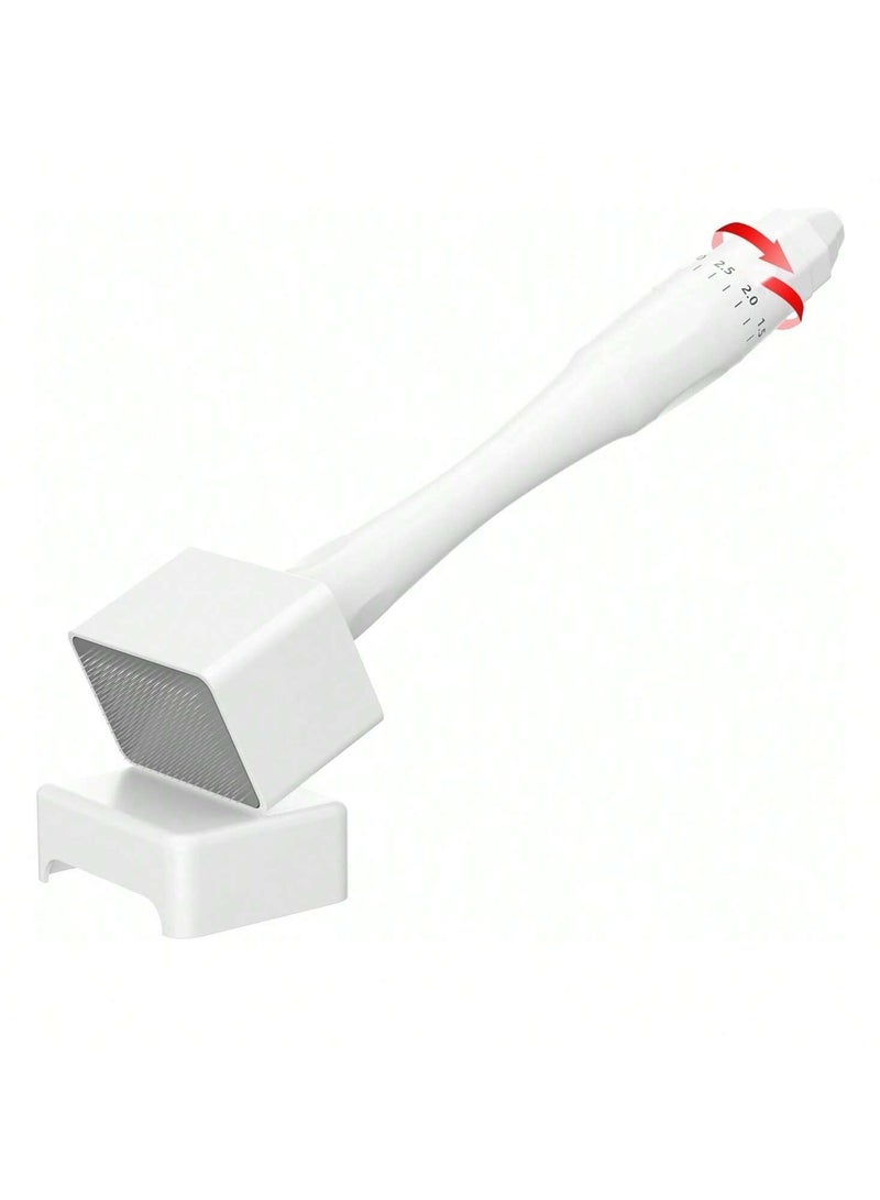 Derma Stamp Adjustable Pen 0–3mm with 140 Titanium Needles for Face, Skin, Scalp, and Body – Precise Handheld Microneedling Tool to Stimulate Collagen Production, Reduce Wrinkles, Acne Scars, Skin Indentations, Improve Skin Elasticity and Cell Renewal, Pen Design for Accurate Control in Different Areas, Suitable for Home and Professional Use, Ideal for Face, Scalp, Beard, and Full Body, Multi-Functional Microneedling Device for Healthy, Natural-Looking Skin - Image 3