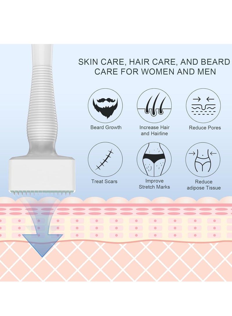 Derma Stamp Adjustable Pen 0–3mm with 140 Titanium Needles for Face, Skin, Scalp, and Body – Precise Handheld Microneedling Tool to Stimulate Collagen Production, Reduce Wrinkles, Acne Scars, Skin Indentations, Improve Skin Elasticity and Cell Renewal, Pen Design for Accurate Control in Different Areas, Suitable for Home and Professional Use, Ideal for Face, Scalp, Beard, and Full Body, Multi-Functional Microneedling Device for Healthy, Natural-Looking Skin - Image 4