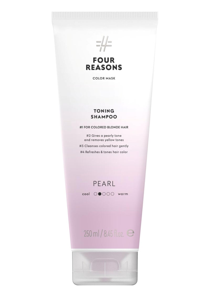 FOUR REASONS Pearl Blonde Hair Toner & Color Depositing Shampoo - Sulfate Free, Vegan, Color Treated Hair, 8.45 Fl Oz (Pearl) - Image 1