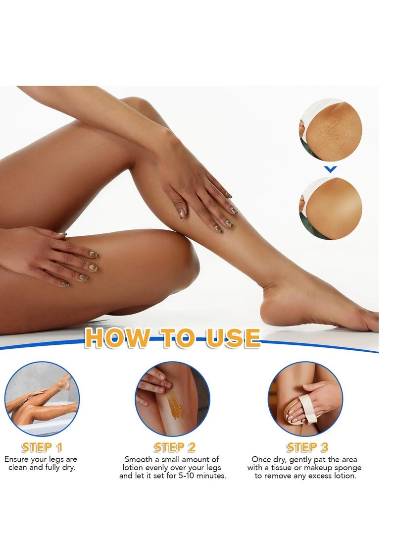 Yecuce - 118ml Airbrush Leg Makeup Lotion Effect Leg Makeup Moisturize Light Leg Makeup Waterproof No Transfer Long Lasting Leg Skin Makeup Cover Cover Leg Scar Varicose Veins and Tattoo Cover Up Makeup Cream Fairest Glow 02 - Image 1