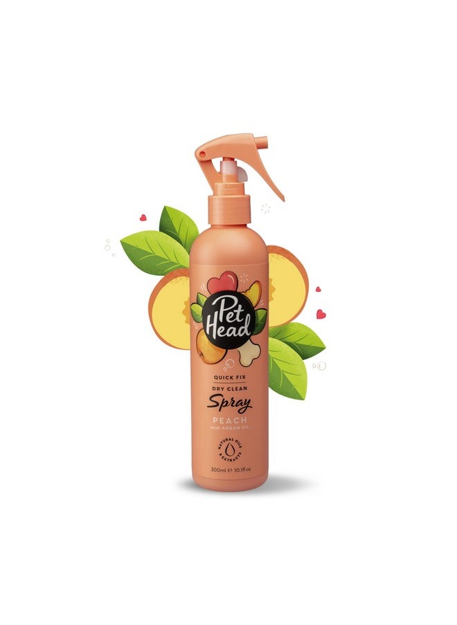 ذا كومباني أوف أنيمالز بخاخ العناية بالكلاب من Pet Head Quick Fix سعة 10.1 أونصة سائلة برائحة الخوخ. يغذي وينعم الشعر. شامبو جاف بمكونات طبيعية. تركيبة لطيفة للجراء. صنع في الولايات المتحدة الأمريكية  - Image 1