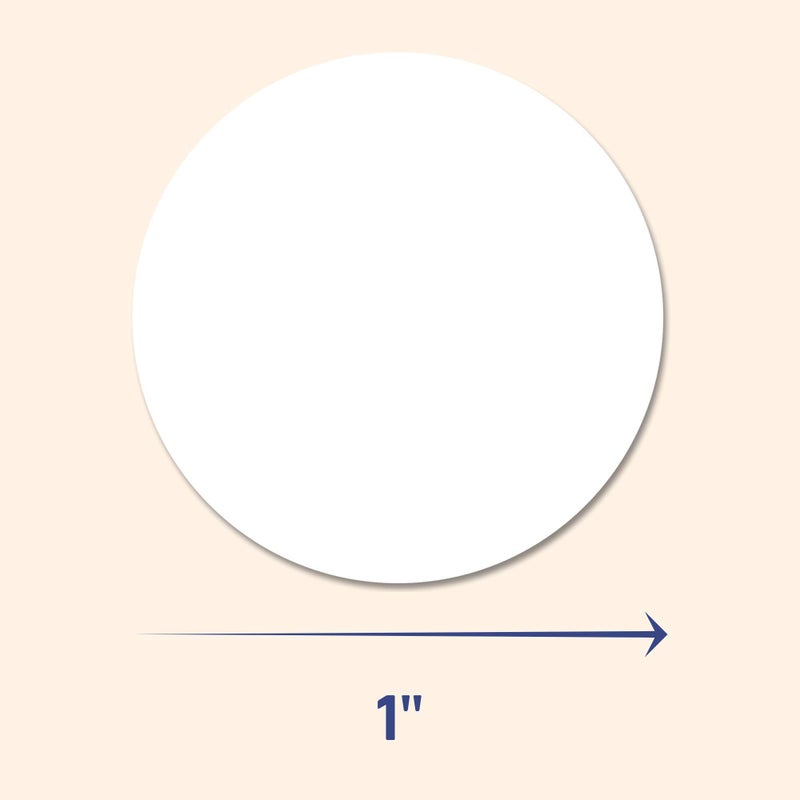 TownStix 1" Round Matte White Sticker Label, Laser/Inkjet Printing - Letter Size, 30 Sheets - Image 4