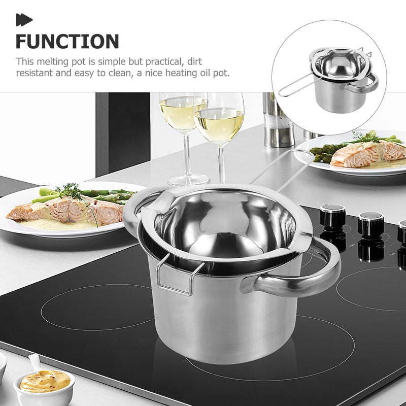 1 Set Chocolate Melting Pot Stainless Steel Double Boiler Pot Butter Heating Pot - Image 2