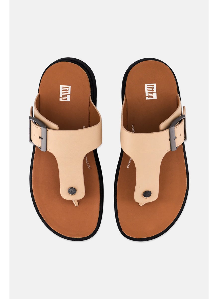 FitFlop Men Toe Post Slip On Sandal, Beige  - Image 3
