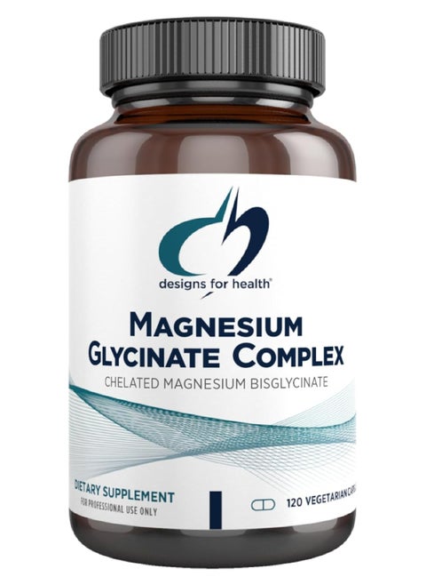 Magnesium Glycinate Complex 100 mg per serving with Superior Absorption- Energy Production | GI-Friendly (120 Vegan Capsules)