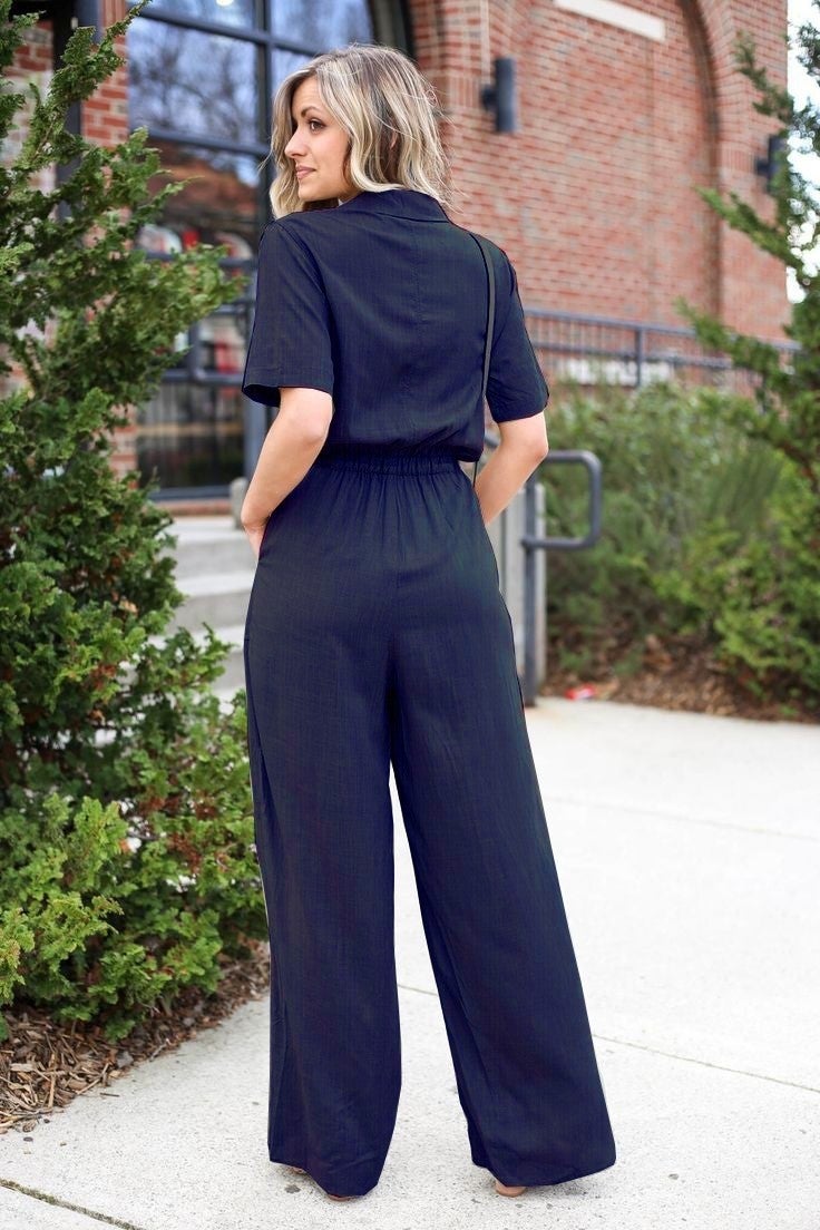 Barbora Linen Casual Overalls - Image 1