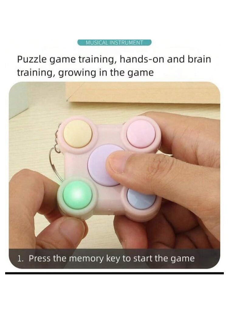 Generic - Game Console, Handheld Electronic Memory Game with Lights and Sounds Classic Electronic Memory Game for Kids Hand-Brain Coordination Training - Image 1