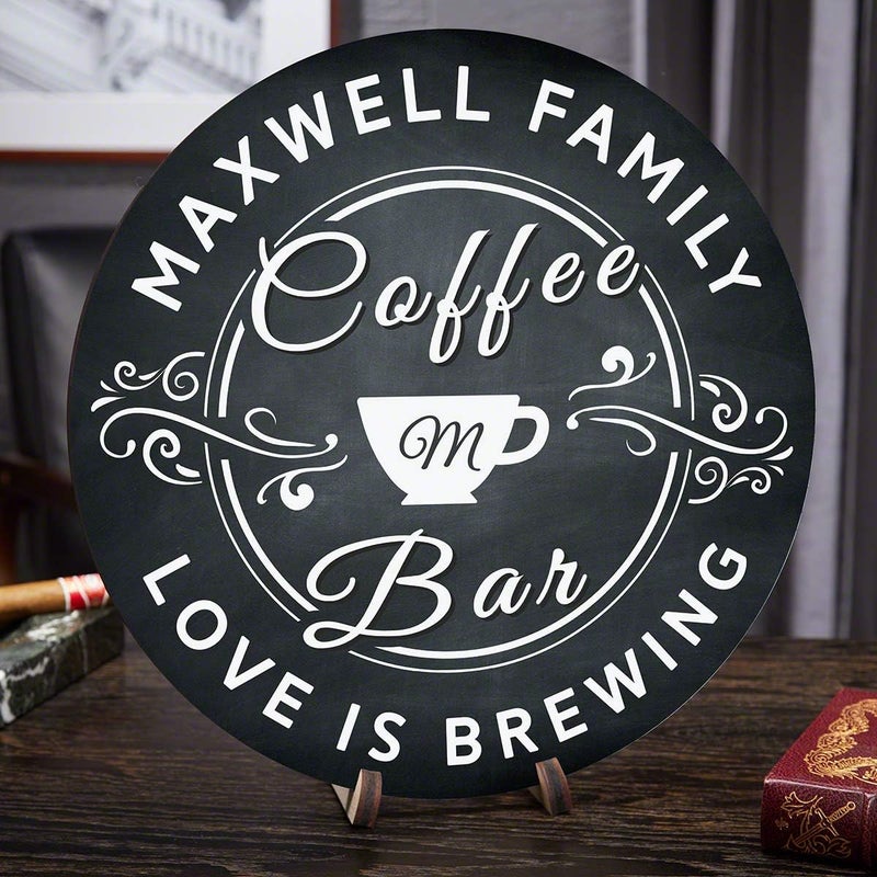 HomeWetBar Personalized Coffee Bar Sign  Home Decor for Her Wall Art for Coffee Lovers - Image 1