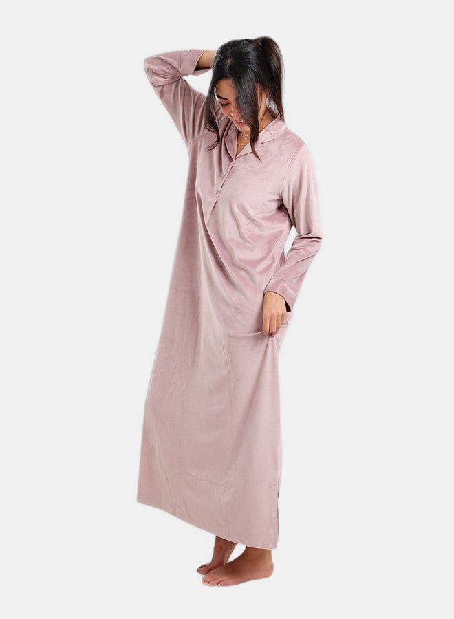 Carina Velvet Relaxed Nightgown - Image 3