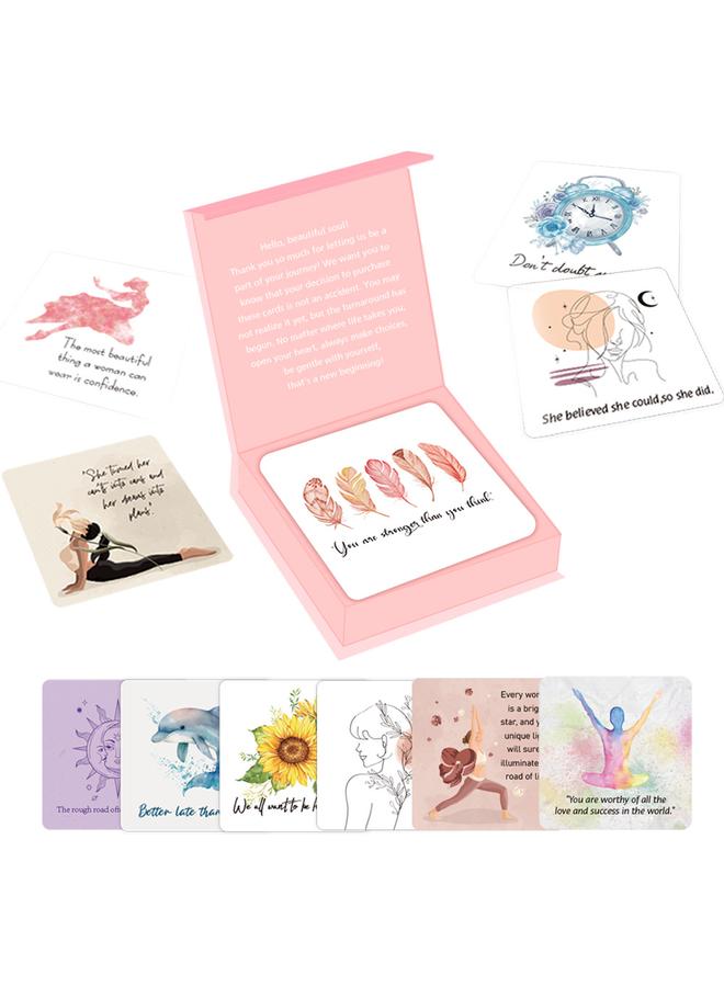 Bluejw New Products Encourage Greeting Cards 50 European And American Women Definitely Positive Ins English Cartoon Suit Inspirational Cards - Image 1