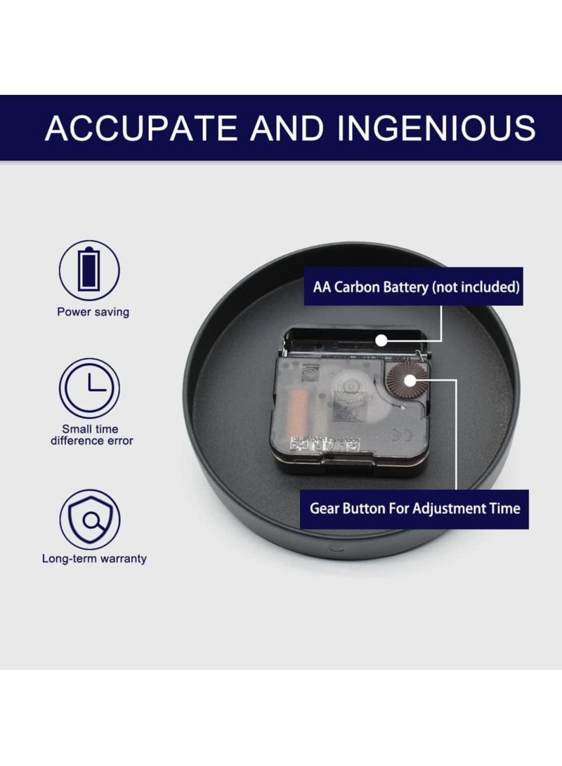 فلوشرينيك ساعة حائط ثلاثية الأبعاد حديثة بدون إطار ملصق ساعة كبير أرقام مرآة أكريليك لزينة المكتب المنزلي ، تصميم ذاتي اللصق ، ملصق الحائط سهل التركيب والإزالة (أسود) - Image 3