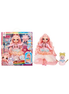RAINBOW HIGH Winter Wonderland Bella - Pink 11” Fashion Doll With Magic Snow Hidden In Fashion That Puffs Up With Water, And Snowman Kit, Great Gift For Kids 4-12 Years Old  - Image 1