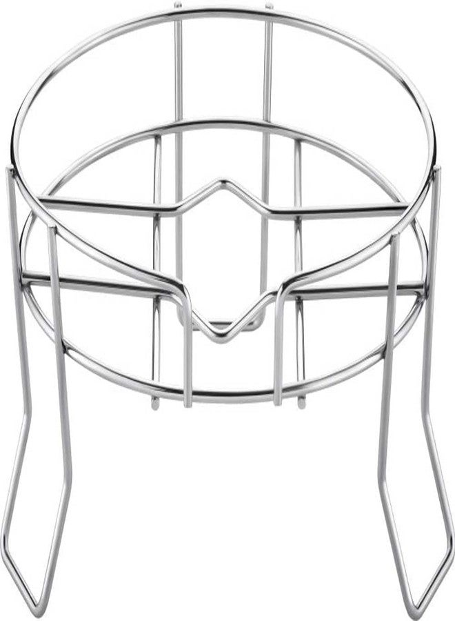Touchcart Heavy Duty Stainless Steel Matka Stand Chrome Plated 3-Leg Water Pot Holder for Kitchen & Home Multipurpose Plant & Flower Pot Stand Rack | Rustproof Fancy Balcony & Garden Organizer (Silver) - Image 5