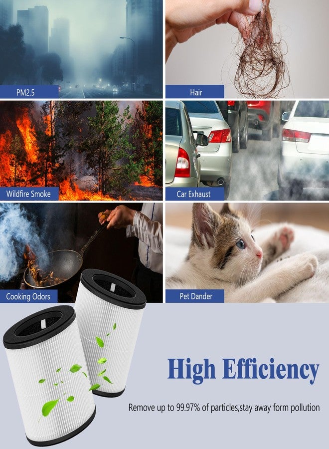 XBWW 2 Packs D10 Replacement Filters Compatible with Tailulu D10 Air Purifi-er, 3-in-1 Filter of D10 Premium Filter, Activated Carbon Filter with Extra 6 Pieces Aroma Pads - Image 5