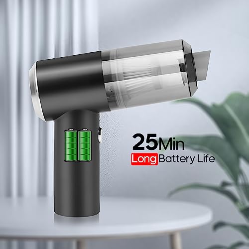 Auloea Mini Portable Vacuum Cleaner, Keyboard Wireless Handheld Vacuum with Brush Motor 4500PA High Power and TypeC, for Car,Office and Home Cleaning /V01/Black - Image 4