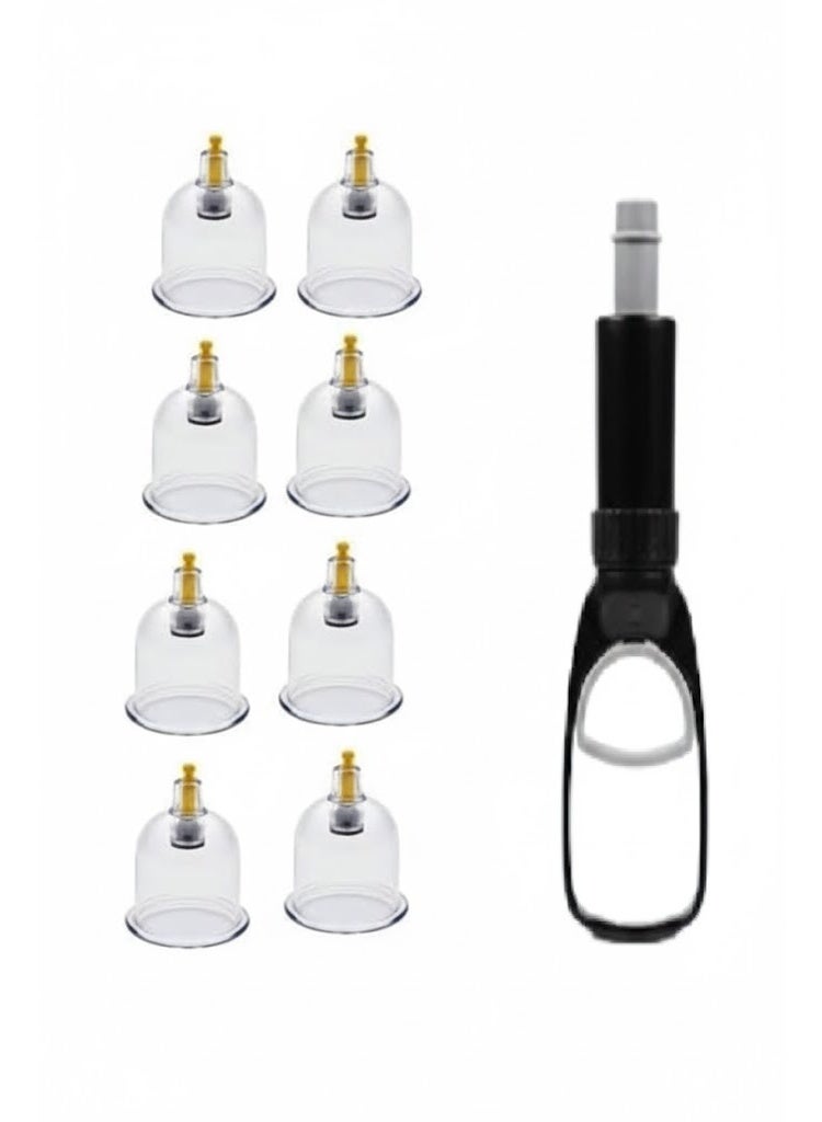 مجموعة أكواب الحجامة الصينية التقليدية المغناطيسية الحيوية المكونة من 12 كوبًا، مجموعة أكواب الحجامة الفراغية لتخفيف الألم - Image 1