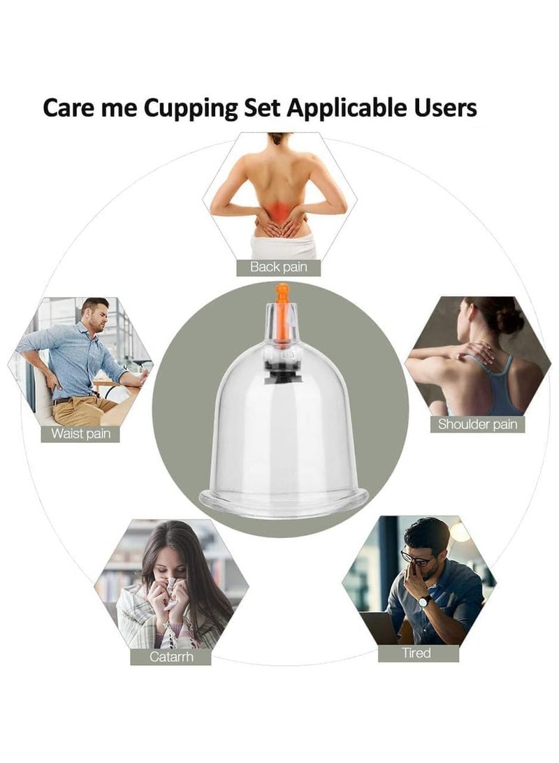 مجموعة أكواب الحجامة الصينية التقليدية المغناطيسية الحيوية المكونة من 12 كوبًا، مجموعة أكواب الحجامة الفراغية لتخفيف الألم - Image 4