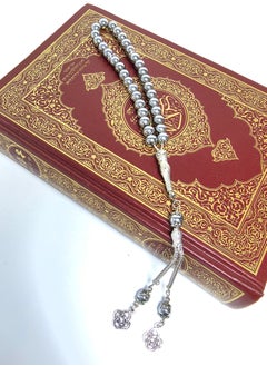 Fianser Tasbih 8mm Prayer Beads 33 Silver Muslim Islamic Arabic Tassels Exquisite Luxury Handmade  - Image 3