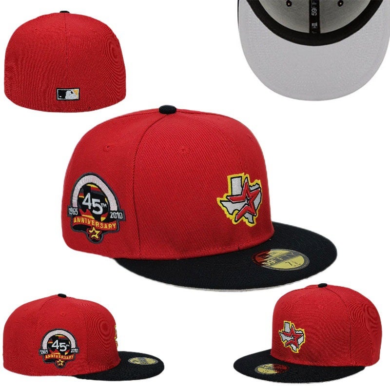 New Dense Embroidery Hat Lany Team Flat-Brim Baseball Cap American Hip-Hop Reversible Baseball League Team Cap - Image 1