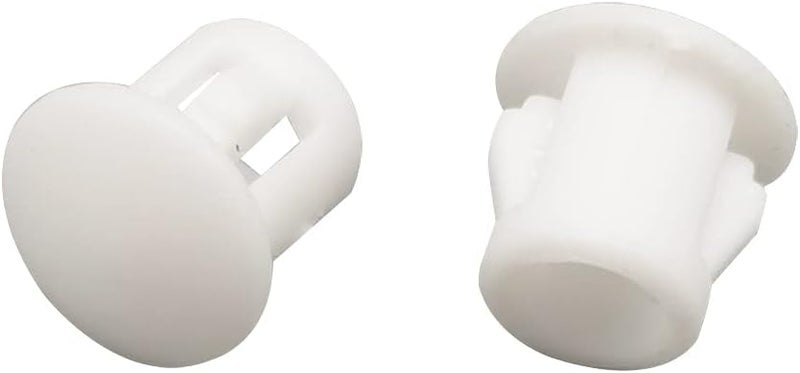 Alamic Hole Plugs 1/4" Plastic Flush Type Hole Plugs for 5.5-6mm Hole Snap in Locking Hole Tube Screw Caps Drilling Cover Plugs Fastener Covers for Kitchen Cabinet Furniture White 100 Pack - Image 3