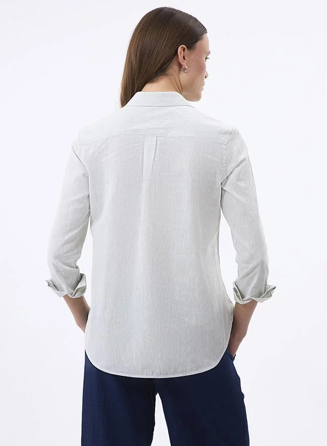 FELIX HARDY Linen Blended Shirt for Women