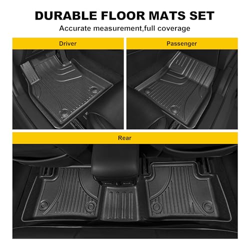 TTX LIGHTING Floor Mats & Cargo Mat Custom Fit 2019-2026 BMW 3 Series Sedan (Without Spare Tire Compartment) - All Weather Floor Liners for 3 Series 330i M3 M340i Car Mats Accessories Black (NOT for GT) - Image 2