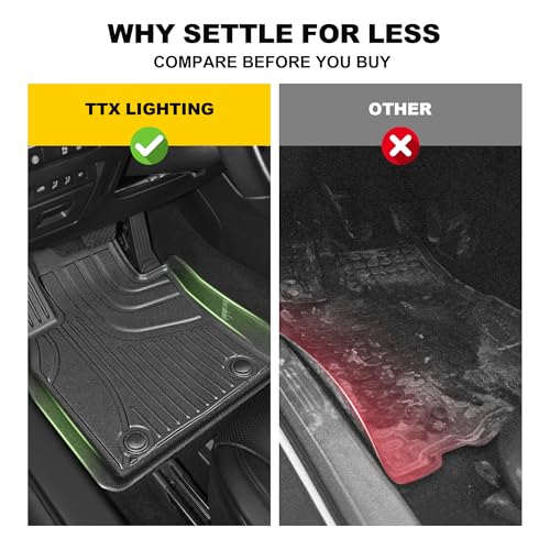 TTX LIGHTING Floor Mats & Cargo Mat Custom Fit 2019-2026 BMW 3 Series Sedan (Without Spare Tire Compartment) - All Weather Floor Liners for 3 Series 330i M3 M340i Car Mats Accessories Black (NOT for GT) - Image 5