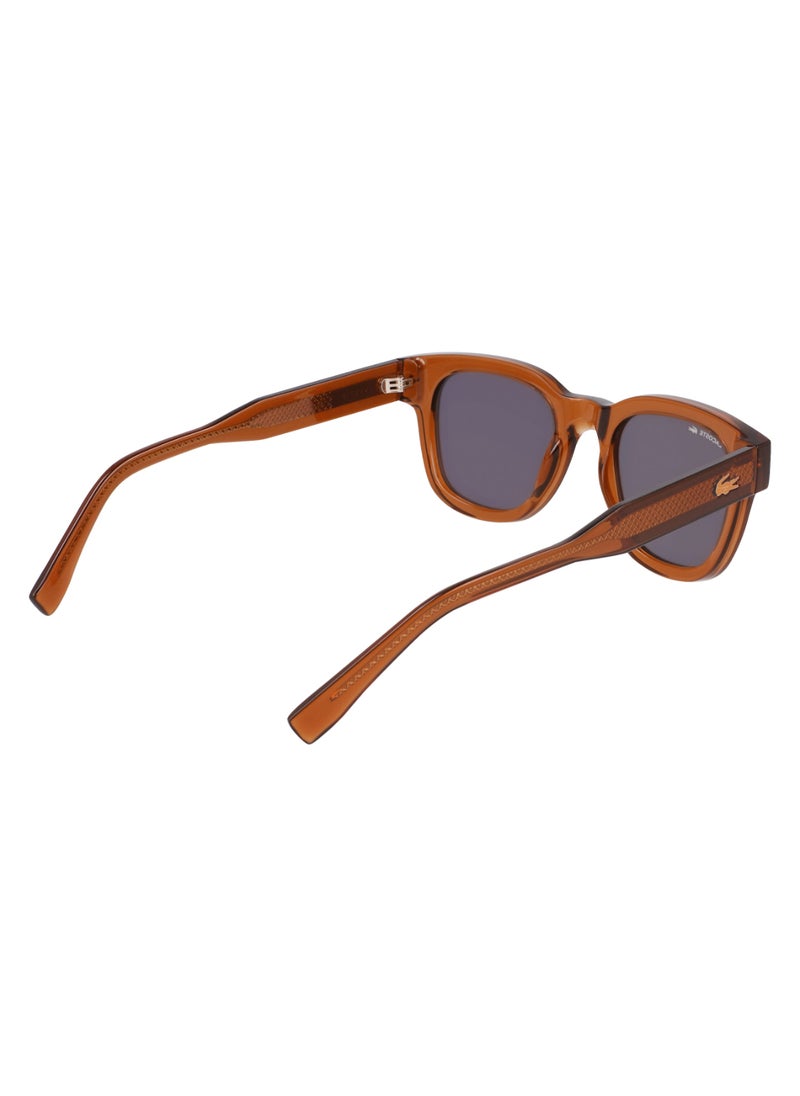 LACOSTE - إطار كامل بيو إنج - G820 بيضاوي لاكوست نظارات شمسية L6023S 4921 (210) بني - Image 1