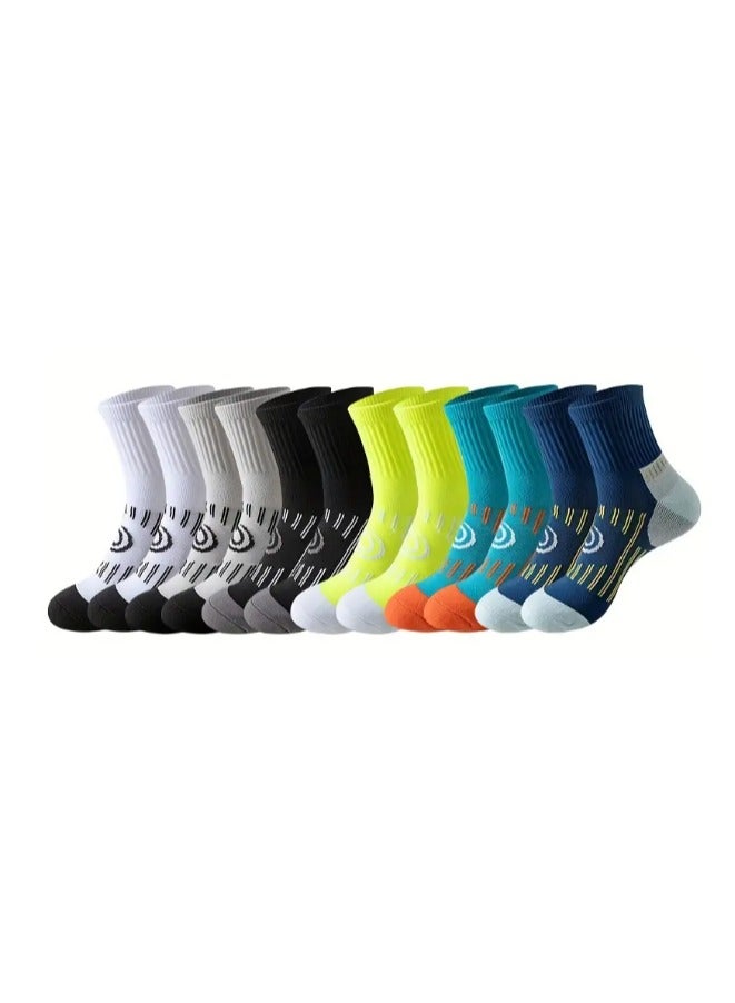 6-Pack Men’s Mid-Calf Athletic Crew Socks – Breathable, Durable, All-Season Performance Socks for Running & Sports  - Image 2