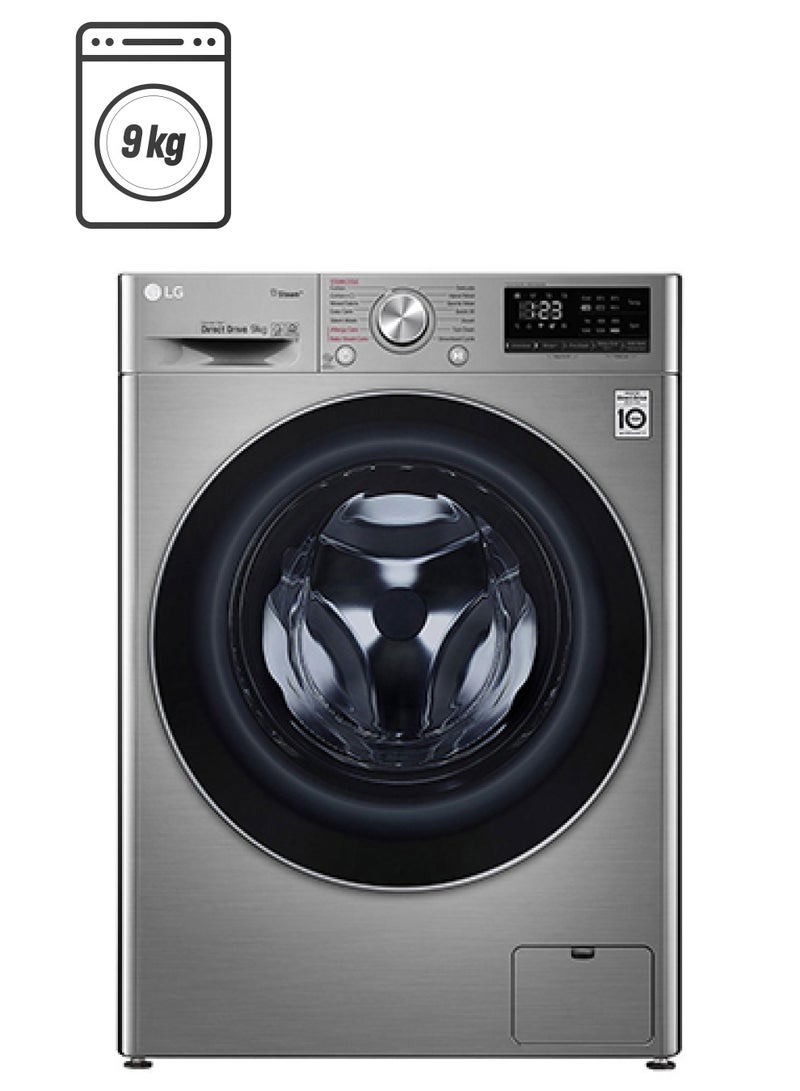 LG 9 Kg Front Load Washing Machine With  Ai Dd Steam  And Thinq  Technology F4R5Vyg2P Platinum 9 kg F4R5VYG2P Platinum - Image 1