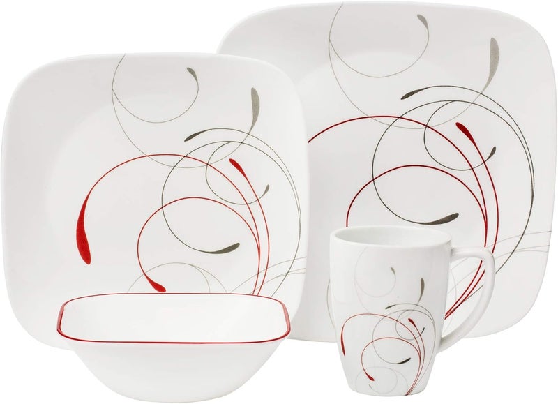 Corelle Square 16Piece Dinnerware Set Splendor Service for 4 - Image 1