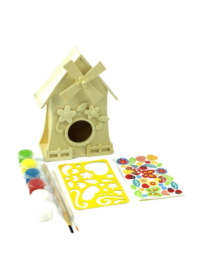 MasterPieces Works Of Ahhh Windmill Birdhouse Large Wood Paint Kit - Image 1