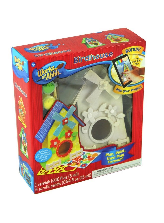 MasterPieces Works Of Ahhh Windmill Birdhouse Large Wood Paint Kit - Image 3