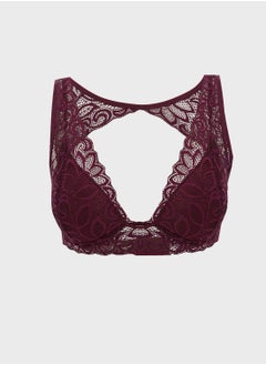 Lace Plunge Neck Bra