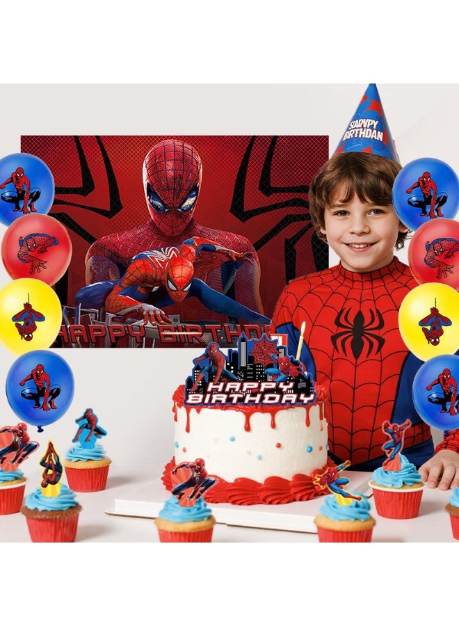 TAPIT Birthday Party Supplies ballon Party Birthday Decorations included Happy Birthday Banner Balloons Cake Toppers for Baby Shower Birthday Party Background Decorations - Image 1
