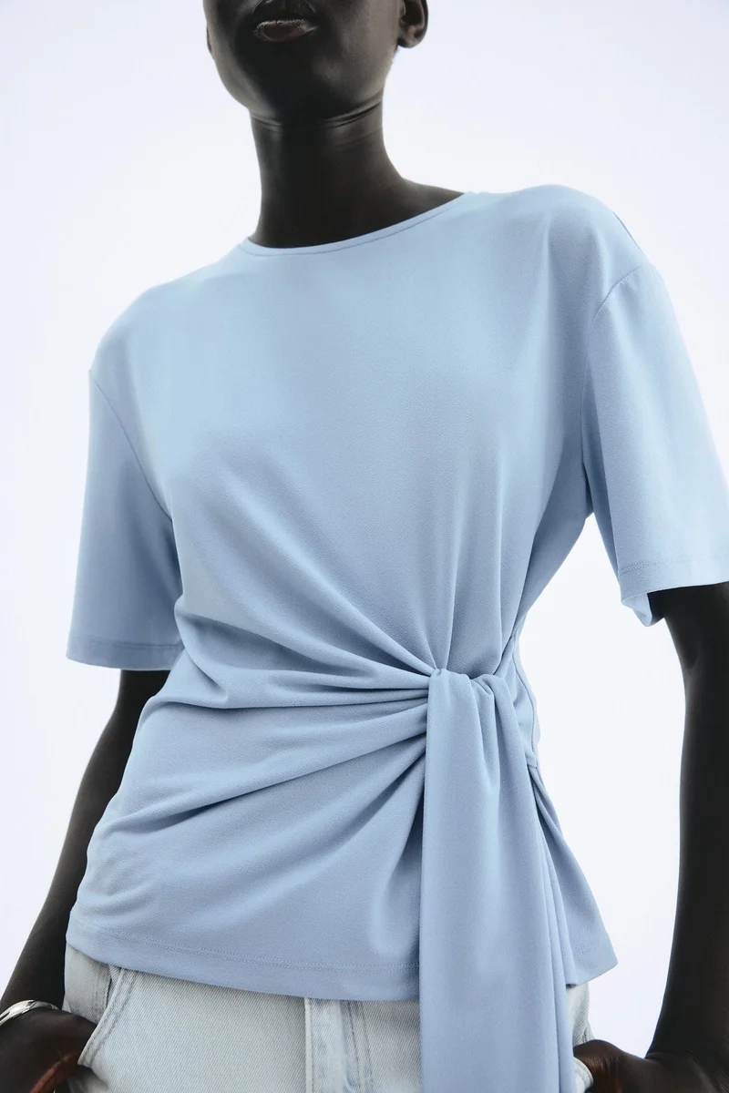 اتش اند ام بلوزة بأربطة