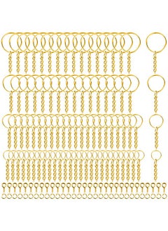 Key Ring With Chain Shynek 360Pcs Gold Keychain Rings With Jump Rings And Screw Eye Pins Bulk For Resin Diy Crafts And Jewelry Making